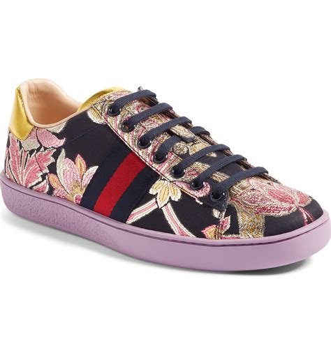 gucci floral sneakers high top|gucci sneakers women sale nordstrom.